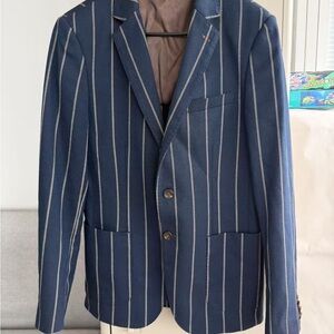 Scotch & Soda Blue Striped Blazer